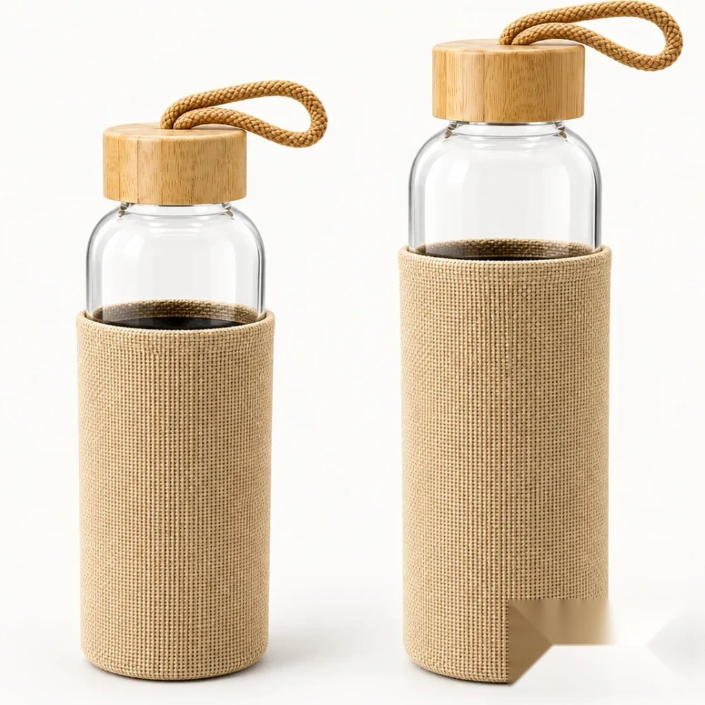 Borosilicate Glass Bottle with Jute Sleeve