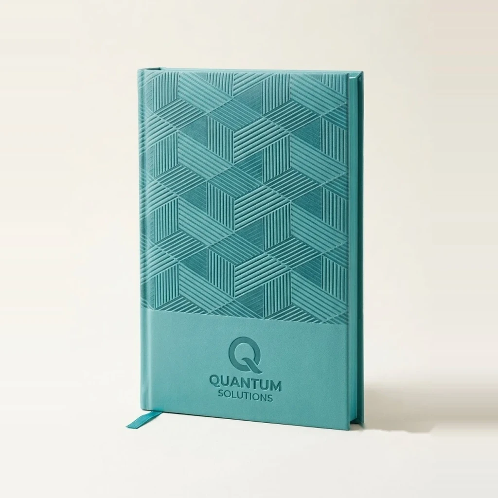 Cross 3D debossed notebook in deep charcoal with geometric texture