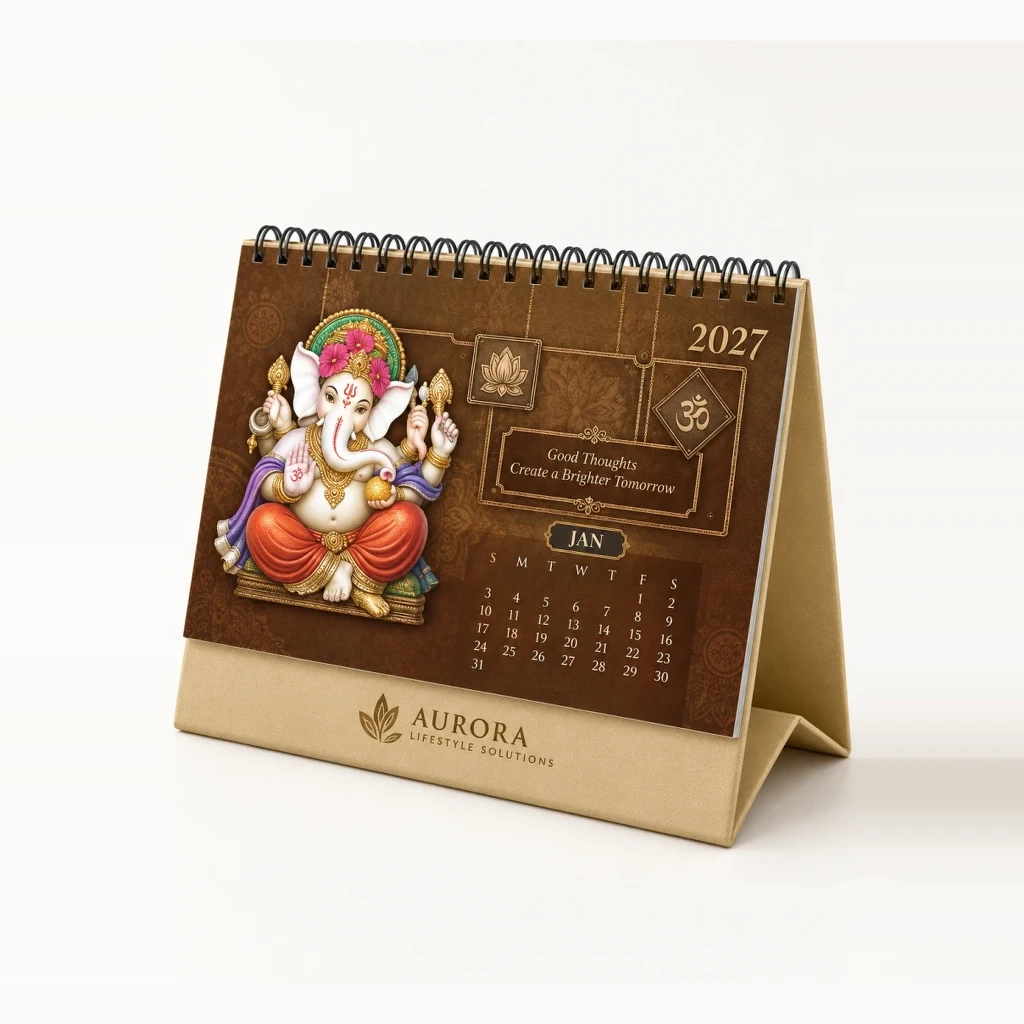 Divine Ganesha Devotional Table Calendar