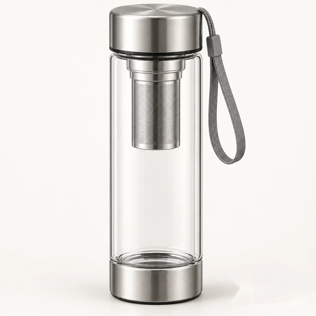 Double-Wall Glass Tea Infuser Bottle