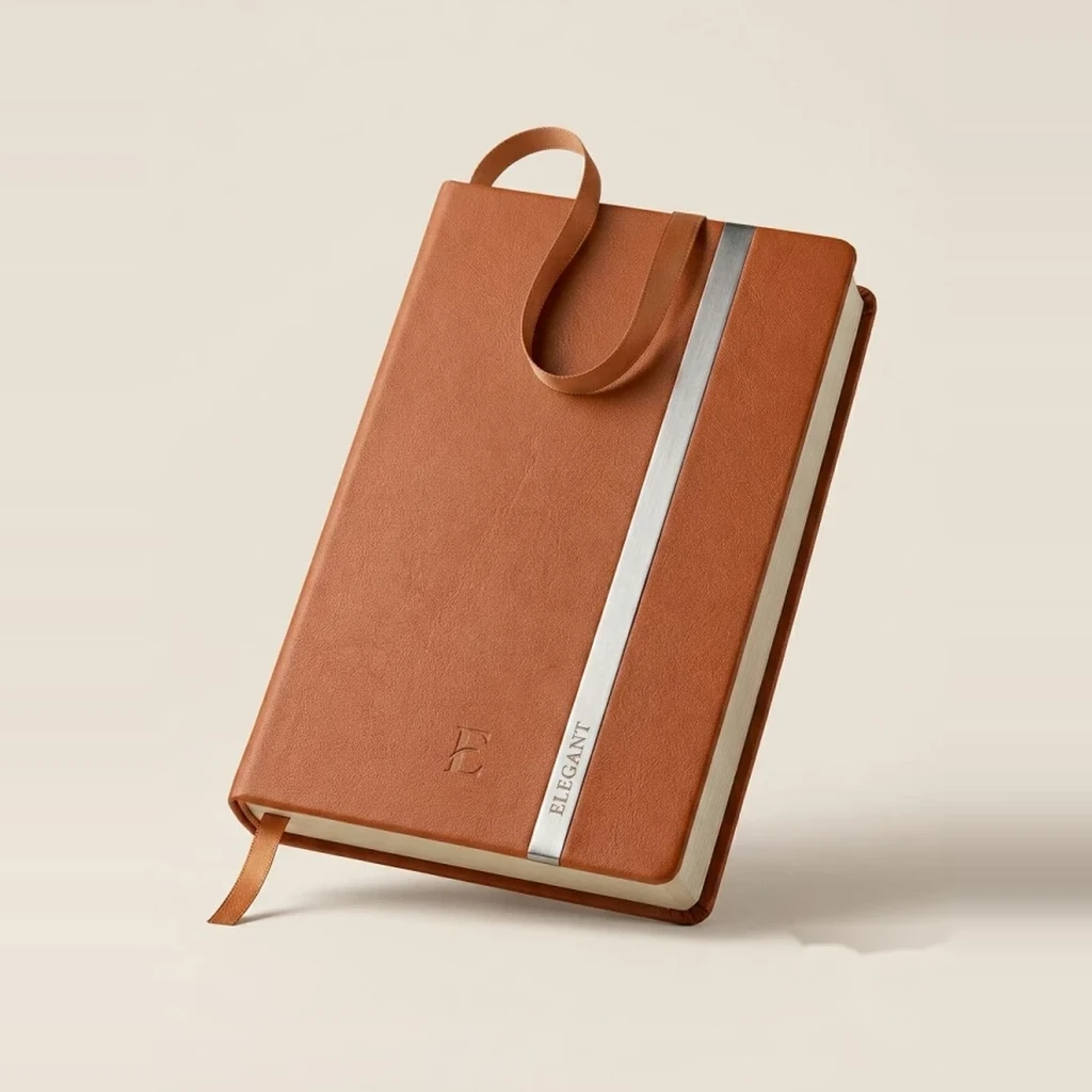 Elegant Metallic Strip Notebook