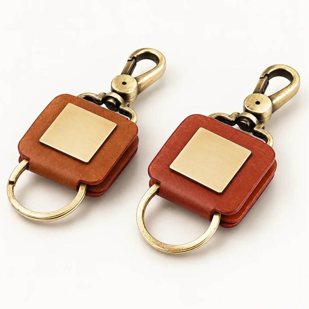 Executive Dual-Tone Brass Key Fob