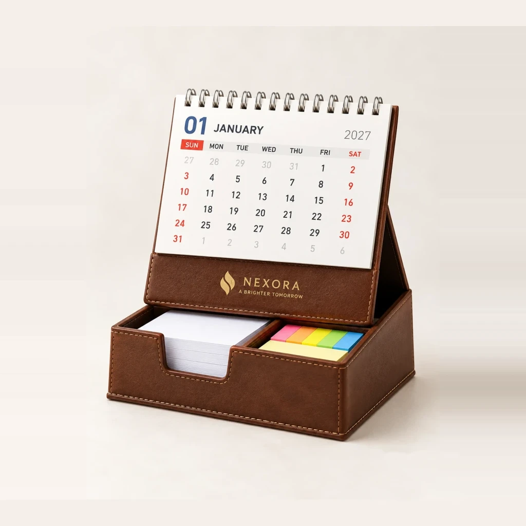 Executive Memo Cube Desk Organizer Calendar