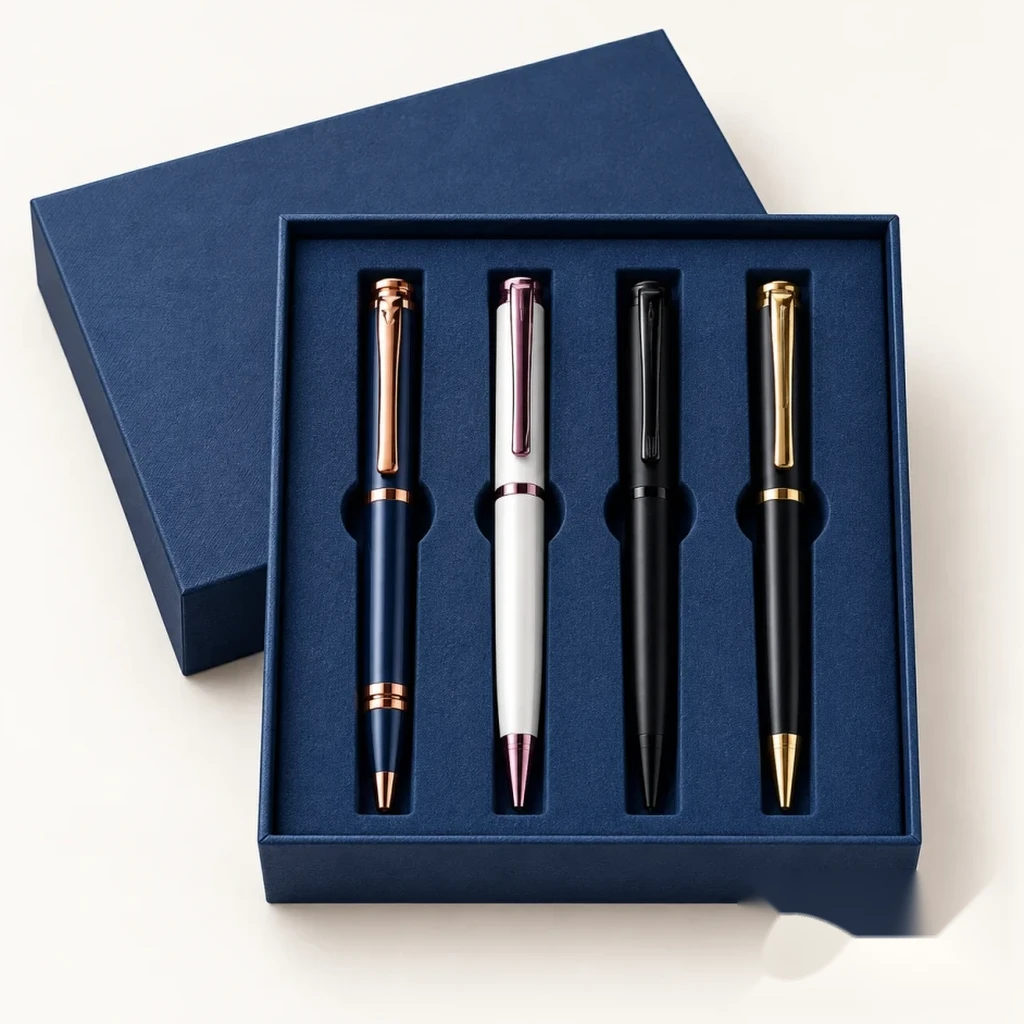 Navy Quad Executive Ballpoint Pen Set