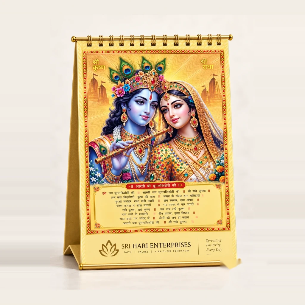 Radha Krishna Yugalkishori Aarti Devotional Calendar
