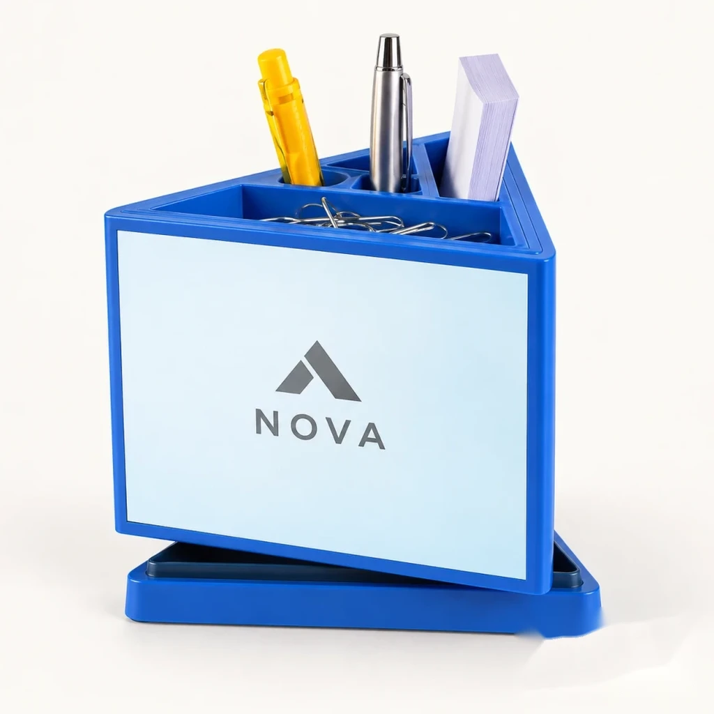 Rotating Triangular Desktop Organizer Caddy