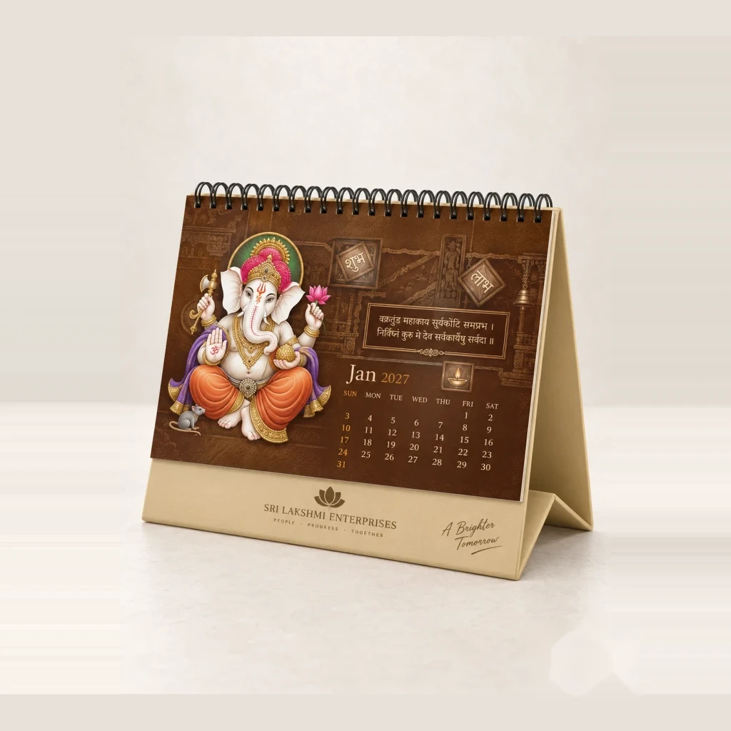 Shubh Labh Ganesha Traditional Table Calendar