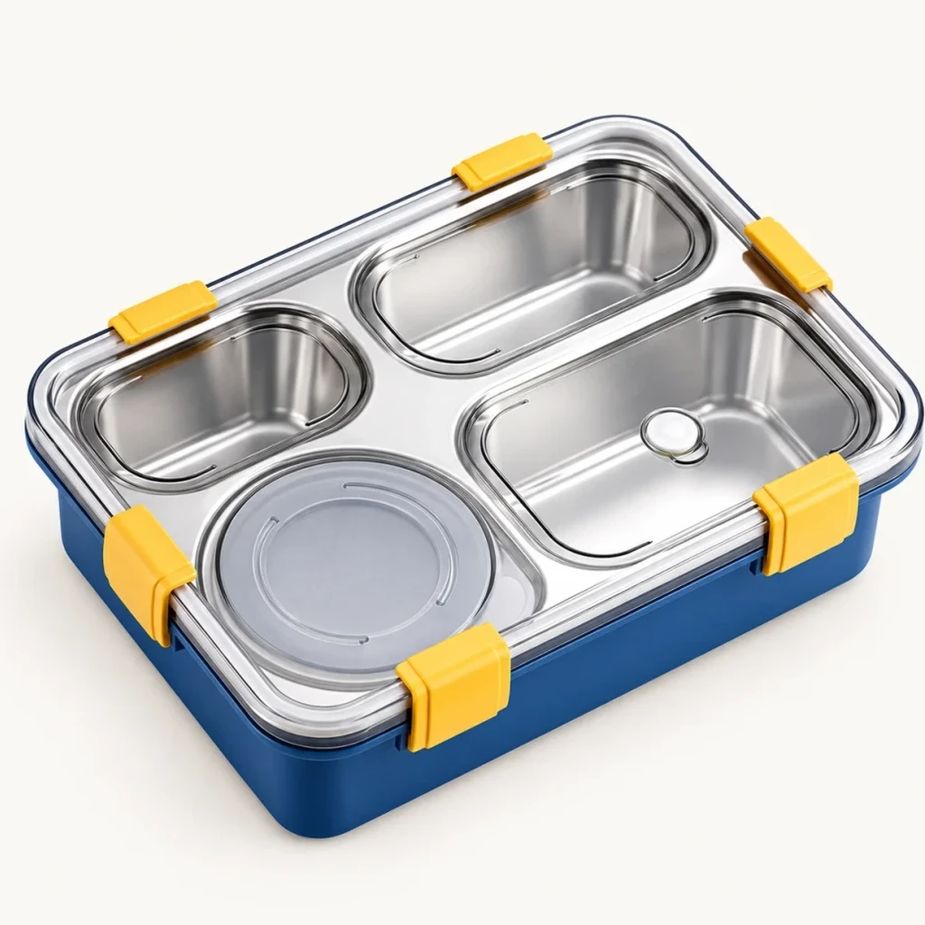 Stainless Steel Bento Lunch Box with Soup Bowl